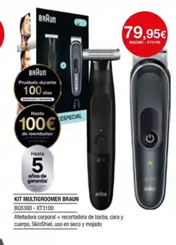 Milar BRAUN Kit multigroomer BG5360-XT3100 oferta