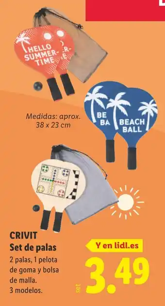 Lidl CRIVIT Set de palas oferta