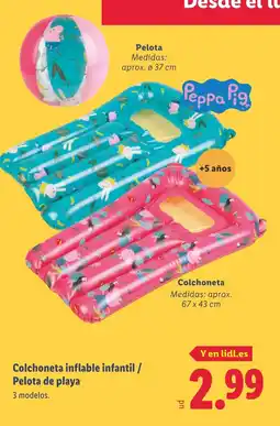 Lidl Colchoneta inflable infantil / Pelota de playa oferta