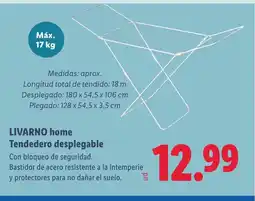Lidl LIVARNO home Tendedero desplegable oferta