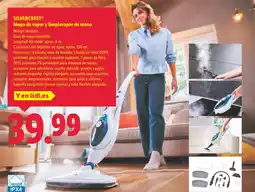 Lidl SILVERCREST Mopa de vapor y limpiavapor de mano oferta