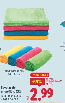 Lidl Bayetas de microfibra XXL oferta