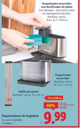 Lidl Organizadores de fregadero oferta