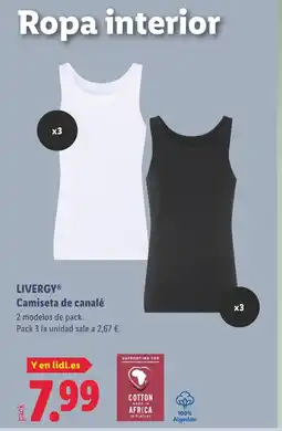 Lidl LIVERGY Camiseta de canalé oferta