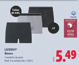 Lidl LIVERGY Bóxers oferta