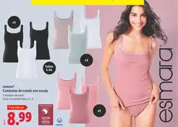 Lidl ESMARA Camisetas de canalé con encaje oferta