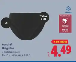 Lidl ESMARA Braguitas oferta