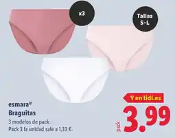 Lidl ESMARA Braguitas oferta