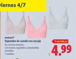 Lidl ESMARA Sujetador de canalé con encaje oferta