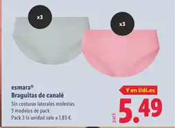 Lidl ESMARA Braguitas de canalé oferta