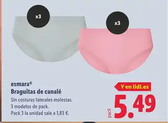 Lidl ESMARA Braguitas de canalé oferta