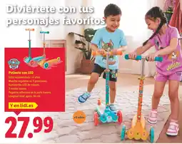 Lidl Patinete con LED oferta