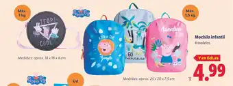 Lidl Mochila infantil oferta
