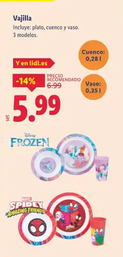 Lidl Vajilla oferta