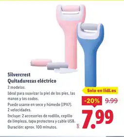 Lidl SILVERCREST Quitadurezas eléctrico oferta