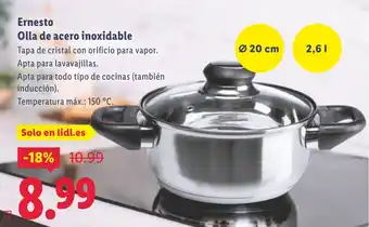 Lidl ERNESTO Olla de acero inoxidable oferta