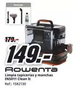 MediaMarkt Rowenta - limpia tapicerías y manchas in5011 clean it oferta