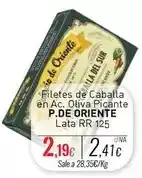Cuevas Cash Palacio de oriente - filetes de caballa en ac. oliva picante oferta