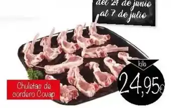 Supermercados Piedra Covap - chuletas de cordero oferta