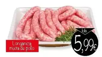 Supermercados Piedra Mixta - longaniza de pollo oferta