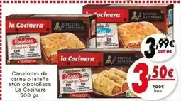 Supermercados Piedra La cocinera - canelones de carne o lasaña atún o bojonesa oferta
