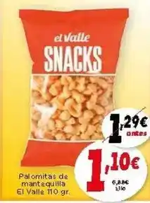 Supermercados Piedra El valle - palomitas de mantequilla oferta