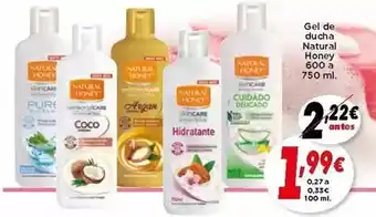 Supermercados Piedra Natural honey - gel de ducha oferta