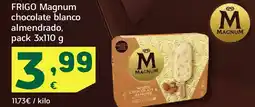 HiperDino FRIGO Magnum chocolate blanco almendrado oferta