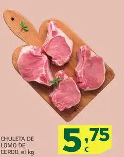 HiperDino Chuleta de lomo de cerdo oferta