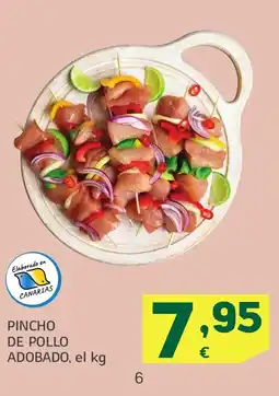HiperDino Pincho de pollo adobado oferta