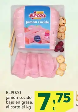 HiperDino ELPOZO jamón cocido bajo en grasa, oferta