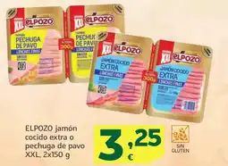 HiperDino ELPOZO jamón cocido extra o pechuga de pavo XXL oferta