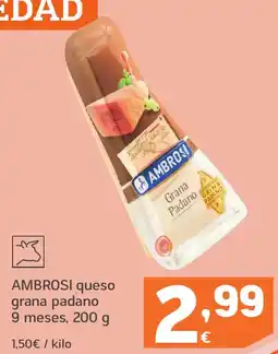 HiperDino AMBROSI queso grana padano meses oferta