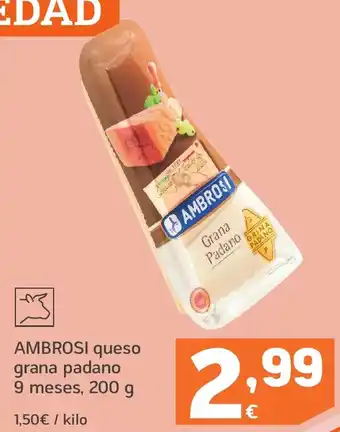 HiperDino AMBROSI queso grana padano meses oferta