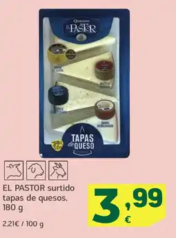 HiperDino EL PASTOR surtido tapas de quesos oferta