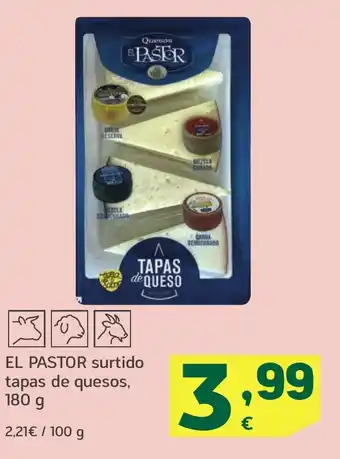 HiperDino EL PASTOR surtido tapas de quesos oferta