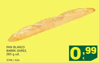 HiperDino Pan blanco barra doree, oferta