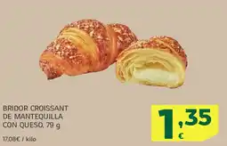 HiperDino Bridor croissant de mantequilla con queso oferta