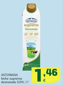 HiperDino ASTURIANA leche suprema desnatada 0,0% oferta