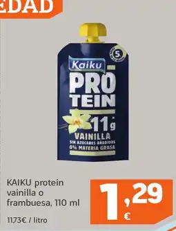 HiperDino KAIKU protein vainilla o frambuesa oferta