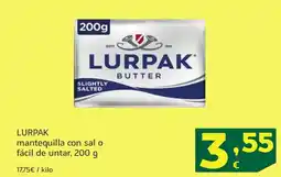 HiperDino LURPAK mantequilla con sal o fácil de untar oferta