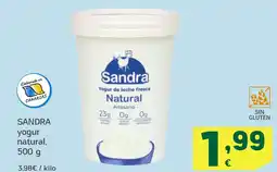 HiperDino SANDRA yogur natural, oferta