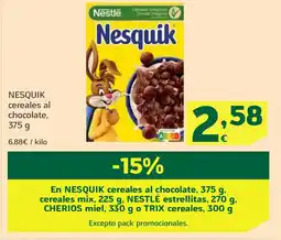 HiperDino NESQUIK cereales al chocolate oferta