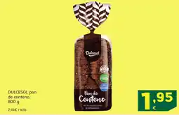 HiperDino DULCESOL pan de centeno oferta