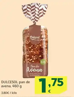 HiperDino DULCESOL pan de avena oferta