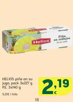 HiperDino HELIOS piña en su jugo oferta