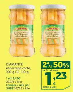 HiperDino DIAMANTE esparrago corto, oferta