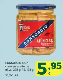 HiperDino CONSORCIO atún claro en aceite de oliva, oferta