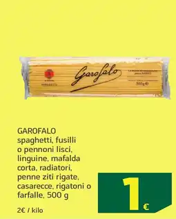 HiperDino GAROFALO spaghetti fusilli o pennoni lisci linguin mafalda corta radiatori penne ziti rigate, casarecce, rigatoni o farfalle oferta
