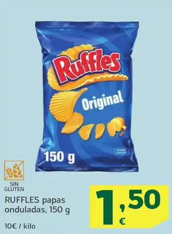 HiperDino RUFFLES papas onduladas oferta